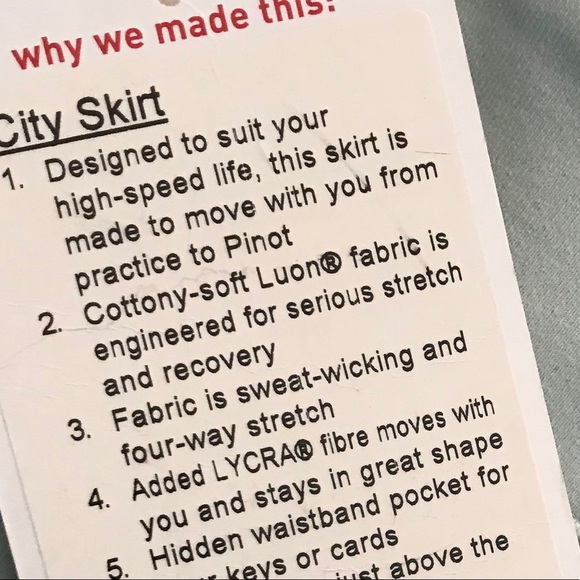 NWT MTYG LULULEMON CITY SKIRT MINTY GREY - - 4 - Picture 5 of 7